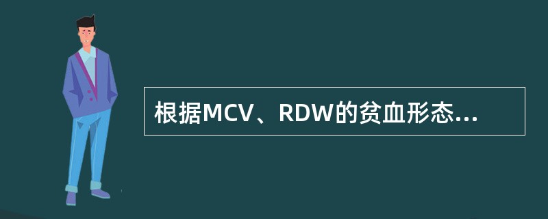 根据MCV、RDW的贫血形态学分类,缺铁性贫血属于