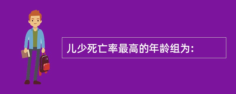 儿少死亡率最高的年龄组为: