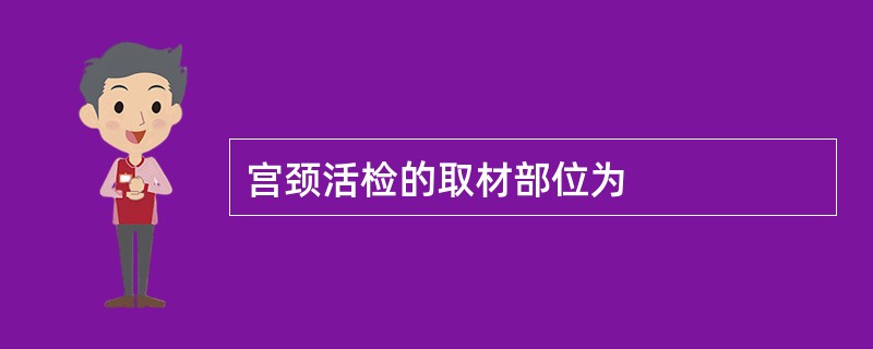 宫颈活检的取材部位为