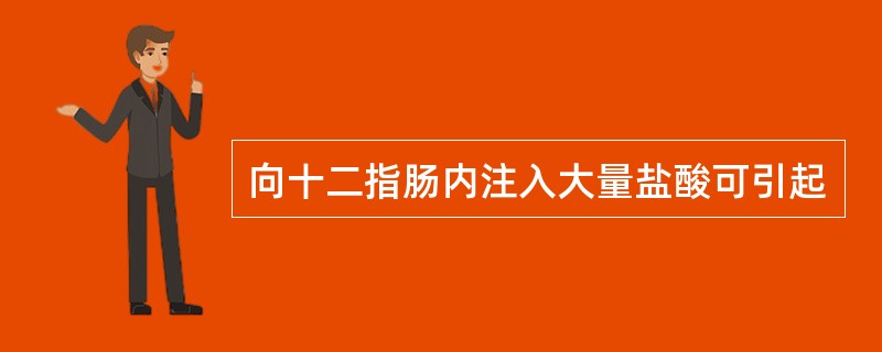 向十二指肠内注入大量盐酸可引起