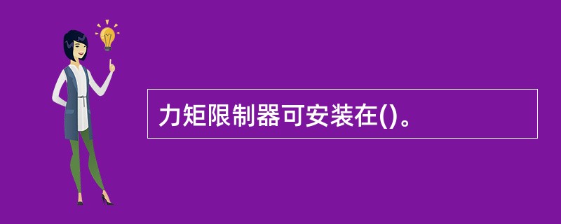 力矩限制器可安装在()。