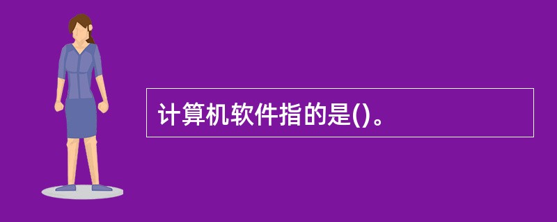 计算机软件指的是()。