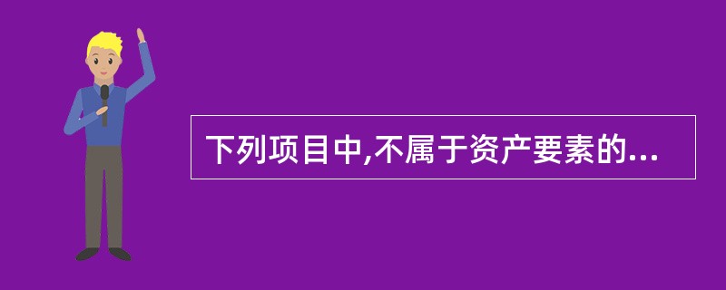 下列项目中,不属于资产要素的是( )。