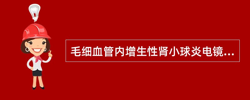 毛细血管内增生性肾小球炎电镜可见