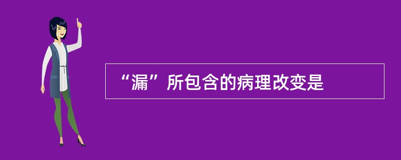 “漏”所包含的病理改变是