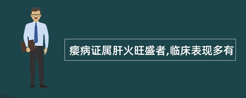 瘿病证属肝火旺盛者,临床表现多有