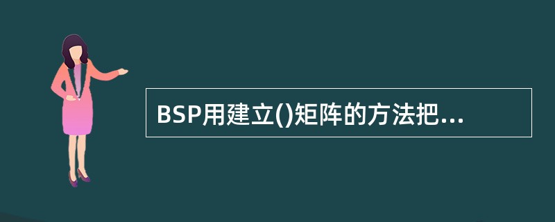 BSP用建立()矩阵的方法把企业组织机构与企业过程联系起来,它说明了每一过程与机