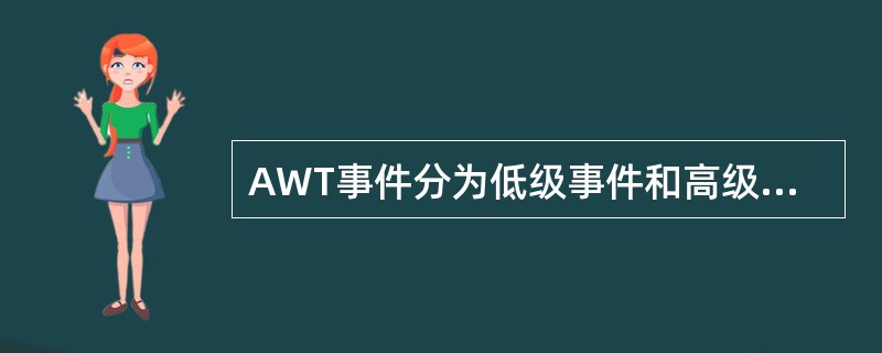 AWT事件分为低级事件和高级事件,下列属于低级事件的是()