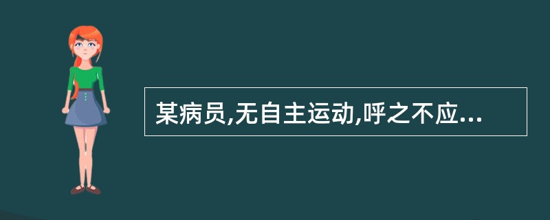 某病员,无自主运动,呼之不应,瞳孔对光反射存在,压迫眶上神经出现痛苦表情,此情况