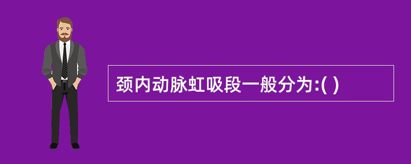 颈内动脉虹吸段一般分为:( )