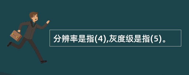 分辨率是指(4),灰度级是指(5)。