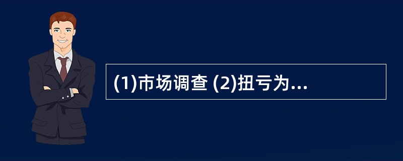 (1)市场调查 (2)扭亏为盈 (3)聘请专家 (4)企业亏损 (5)制订政策