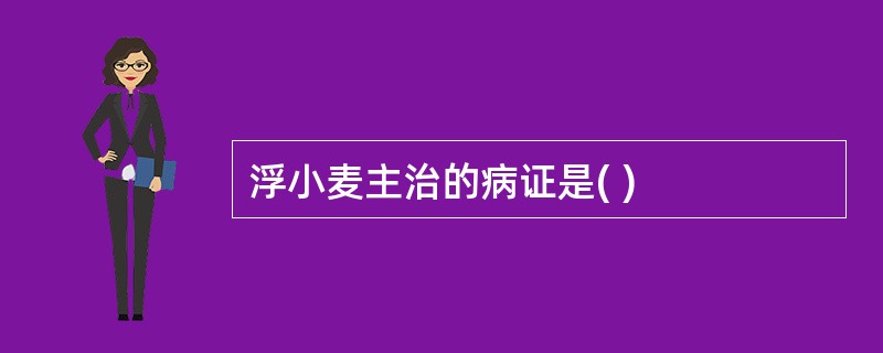 浮小麦主治的病证是( )