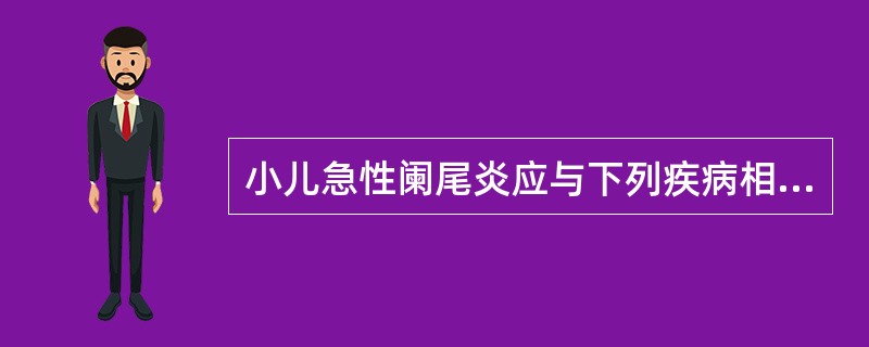 小儿急性阑尾炎应与下列疾病相鉴别