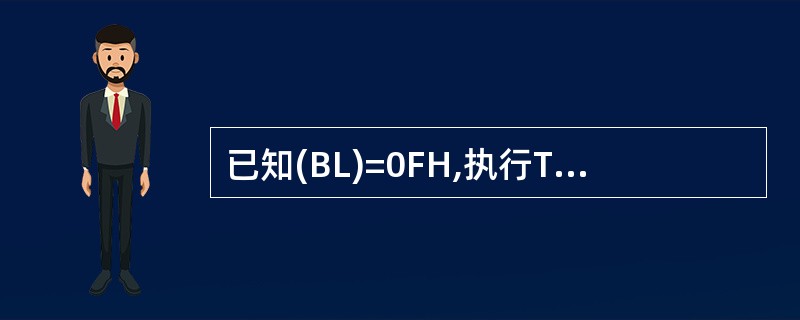 已知(BL)=0FH,执行TEST BL,8FH后,(BL)=______。