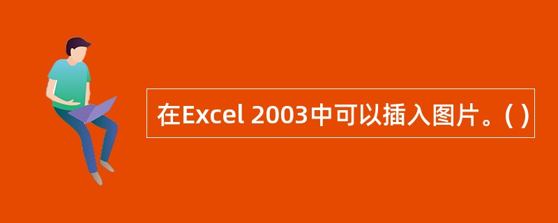 在Excel 2003中可以插入图片。( )