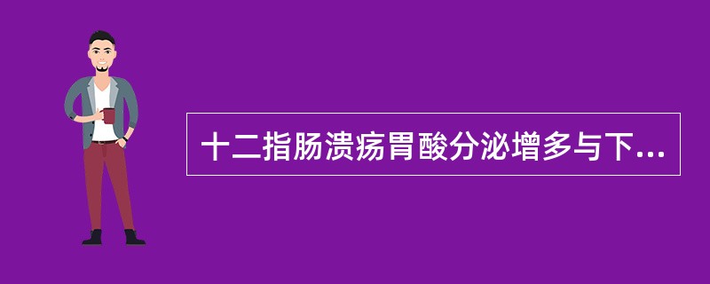 十二指肠溃疡胃酸分泌增多与下列哪项无关