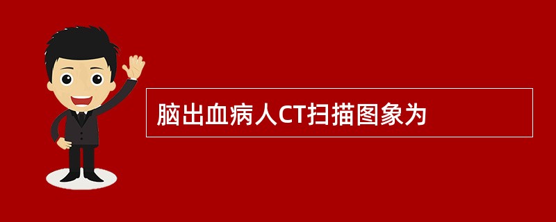 脑出血病人CT扫描图象为