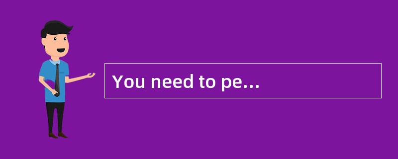 You need to perform. some initial config