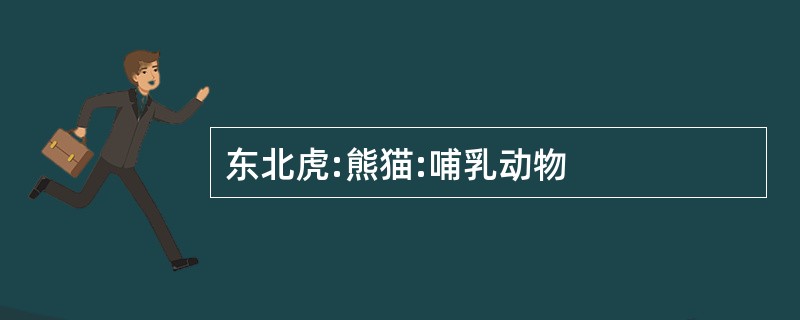 东北虎:熊猫:哺乳动物