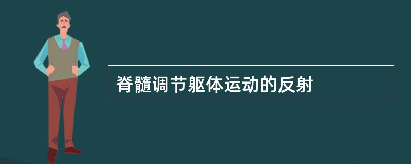 脊髓调节躯体运动的反射