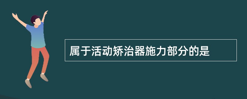 属于活动矫治器施力部分的是