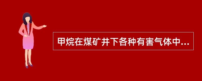 甲烷在煤矿井下各种有害气体中所占比中最大,可达80%~90%以上。