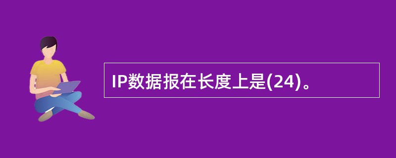 IP数据报在长度上是(24)。