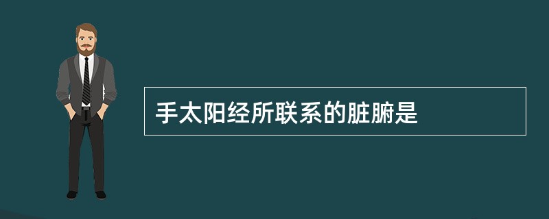 手太阳经所联系的脏腑是