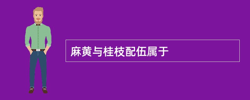 麻黄与桂枝配伍属于