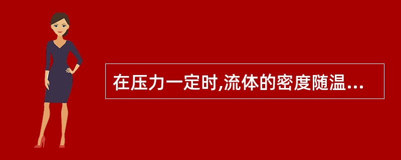 在压力一定时,流体的密度随温度的增加而减小当温度一定时,流体的密度随压力的增加而