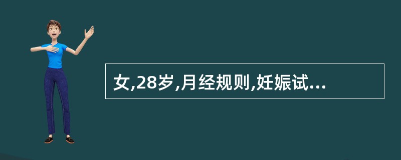 女,28岁,月经规则,妊娠试验阳性,子宫附件出现肿块,应考虑
