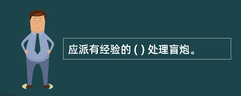 应派有经验的 ( ) 处理盲炮。