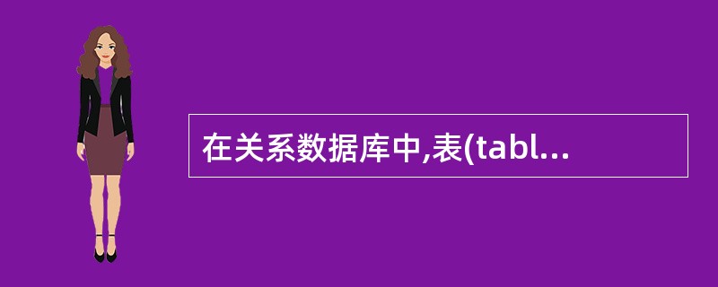 在关系数据库中,表(table)是三级模式结构中的(21)。