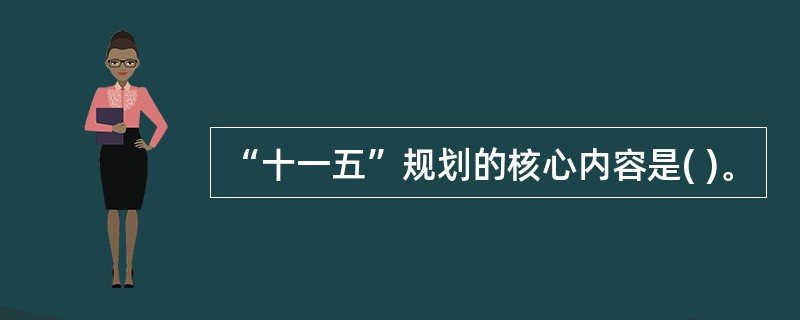 “十一五”规划的核心内容是( )。