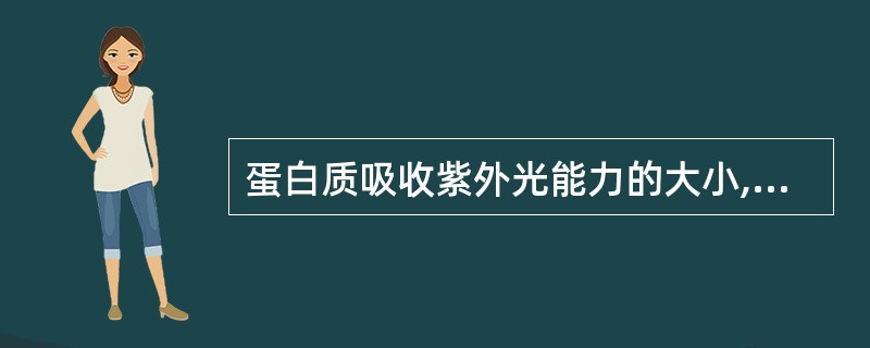 蛋白质吸收紫外光能力的大小,主要取决于