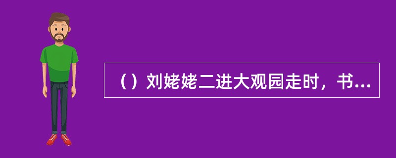 （）刘姥姥二进大观园走时，书中提到有几个人送她东西了？