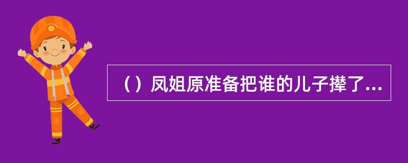 （）凤姐原准备把谁的儿子撵了不用，后在众人求情下，改为责罚四十棍？