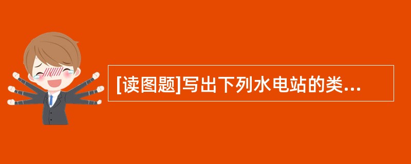 [读图题]写出下列水电站的类型和开发方式。（河床式水电站）（坝式开发）