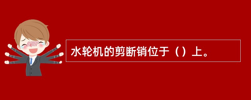 水轮机的剪断销位于（）上。