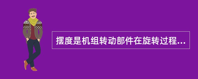 摆度是机组转动部件在旋转过程中，因机组转动部件轴线（）平衡位置引起的水平晃动的程