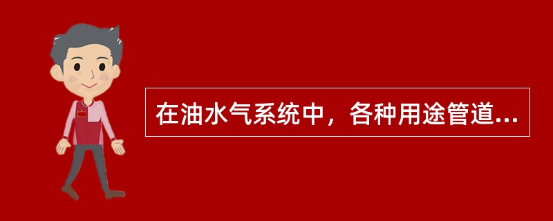 在油水气系统中，各种用途管道分别是什么颜色？