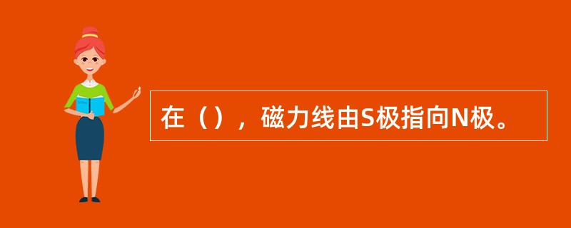 在（），磁力线由S极指向N极。