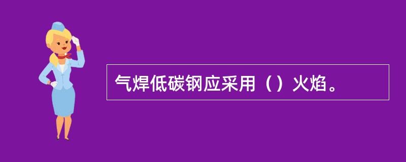 气焊低碳钢应采用（）火焰。