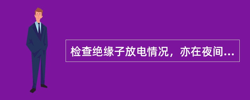 检查绝缘子放电情况，亦在夜间进行巡视。
