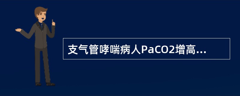 支气管哮喘病人PaCO2增高表示（）。