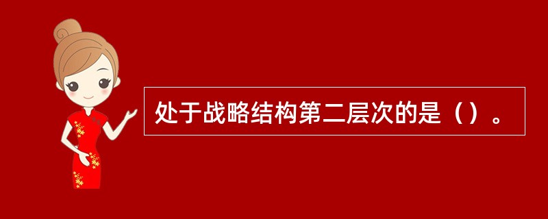 处于战略结构第二层次的是（）。