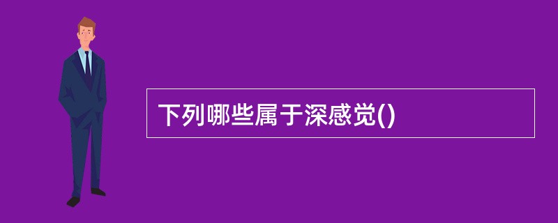 下列哪些属于深感觉()