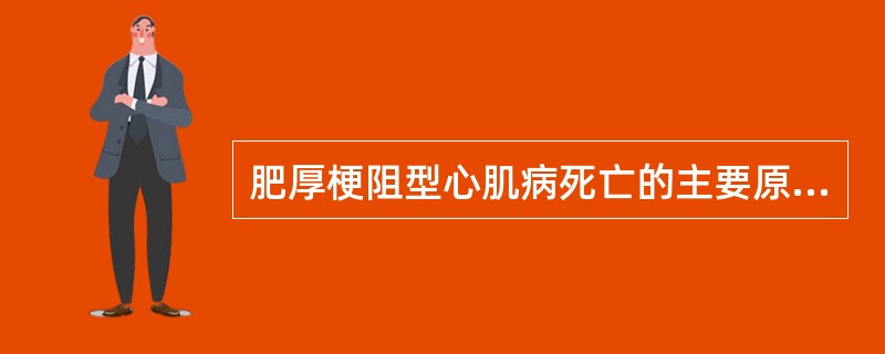 肥厚梗阻型心肌病死亡的主要原因（）。