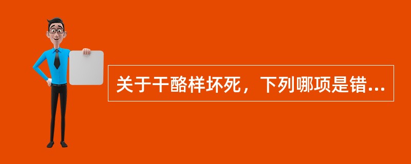 关于干酪样坏死，下列哪项是错误的？（）
